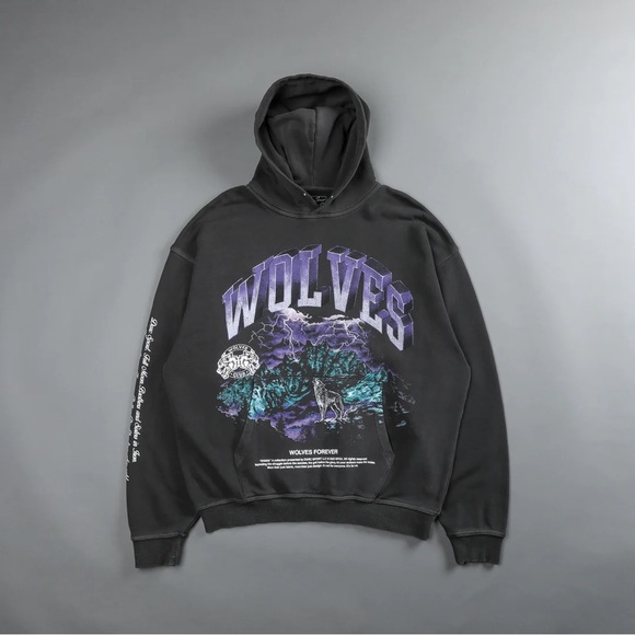 Darc Sport Sweaters - NWT Darc Sport Ohana Hoodie Wolf Gray Purple